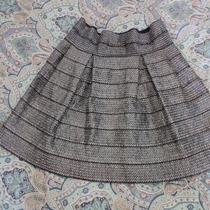 H&M Black and Gray A-Line Skirt